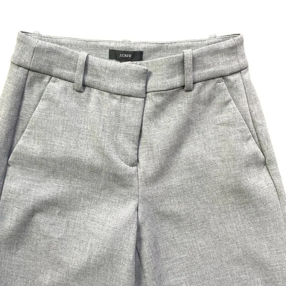 J. CREW Wide Leg Trouser Womens Sz 2 Petite Grey